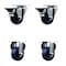 Service Caster 3'' Solid Poly Wheel Swivel Top Plate Caster Set with 2 Posi Brakes 2 Rigid, 4PK SCC-20S314-SPUS-PLB-2-R-2 - alternate 1